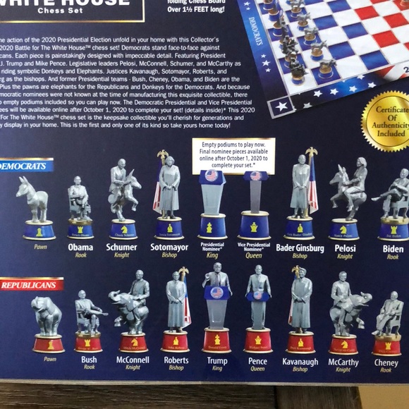 LE 2020 Battle for the White House chess set game collectible new in box - Picture 3 of 3
